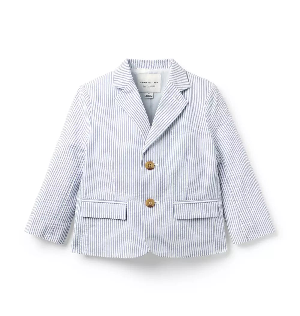 The Striped Seersucker Blazer (EUC 3T)