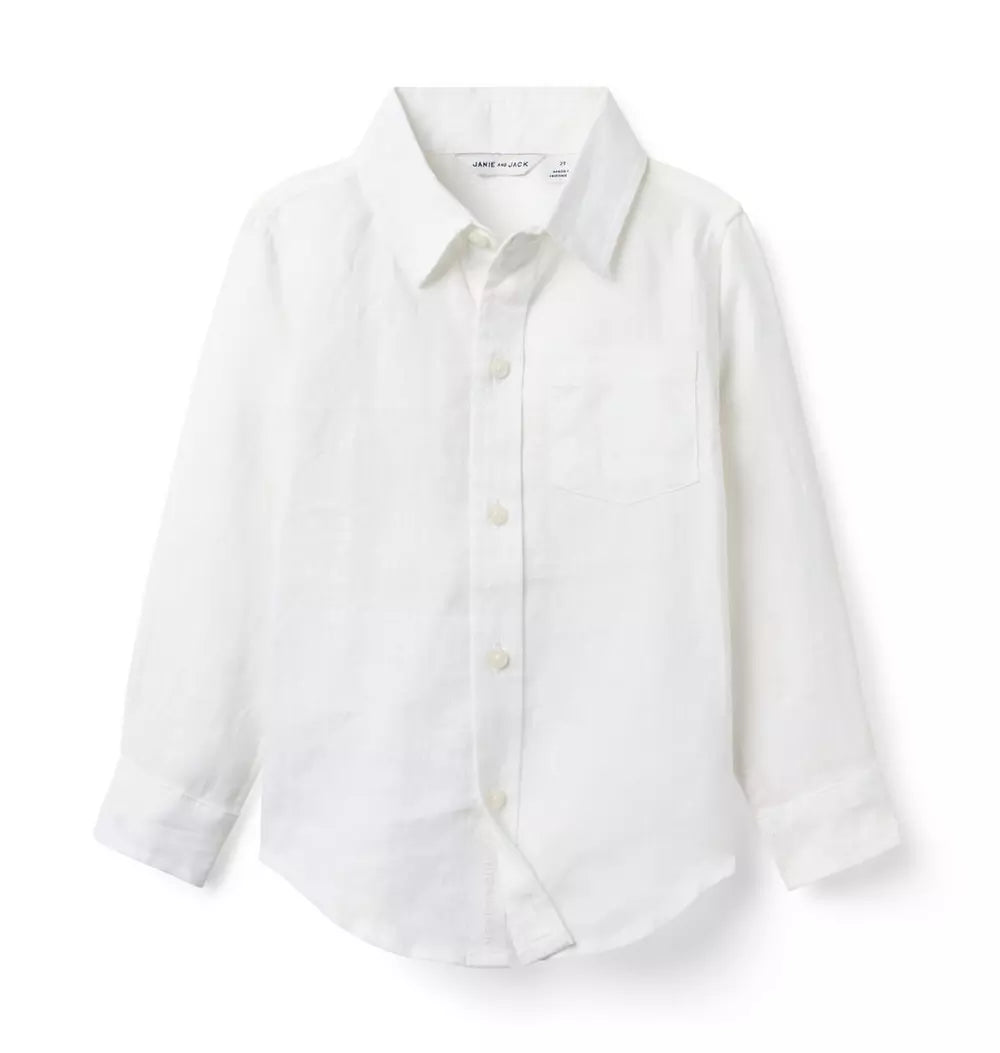 The Linen Long Sleeve Shirt (EUC 3T)