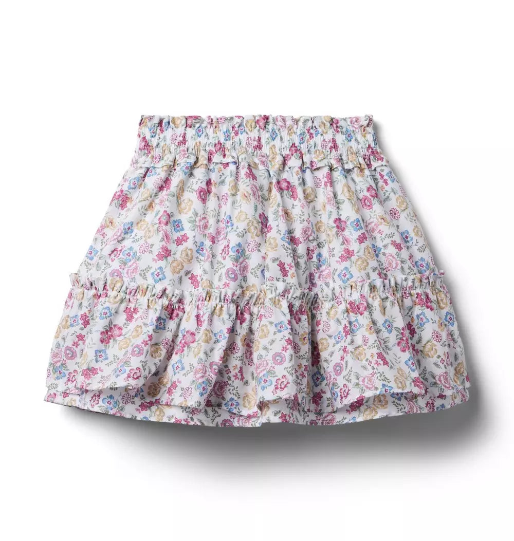 Ditsy Floral Tiered Smocked Skirt (EUC 12-18M)