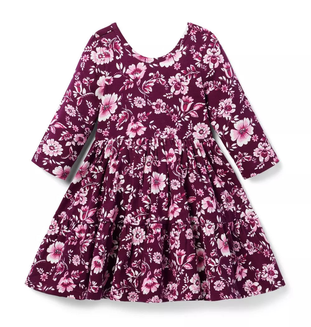 The Everyday 3/4 Sleeve Burgundy Dress (Size 12-18M) NWT