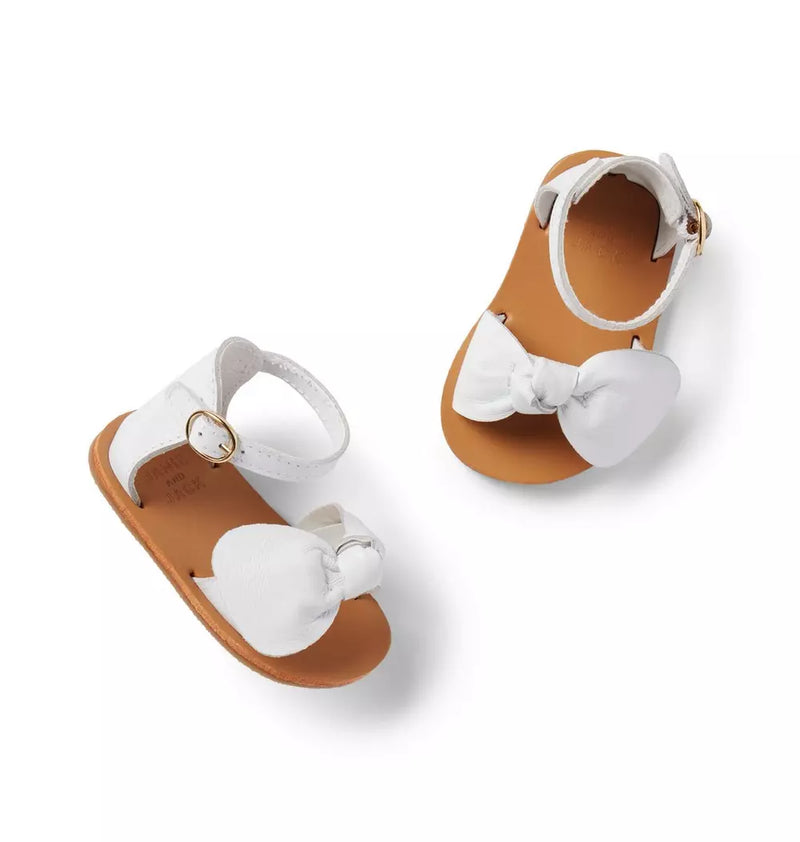 Baby Leather Bow Sandal Size: (6-12M) -(12-18M) NWT