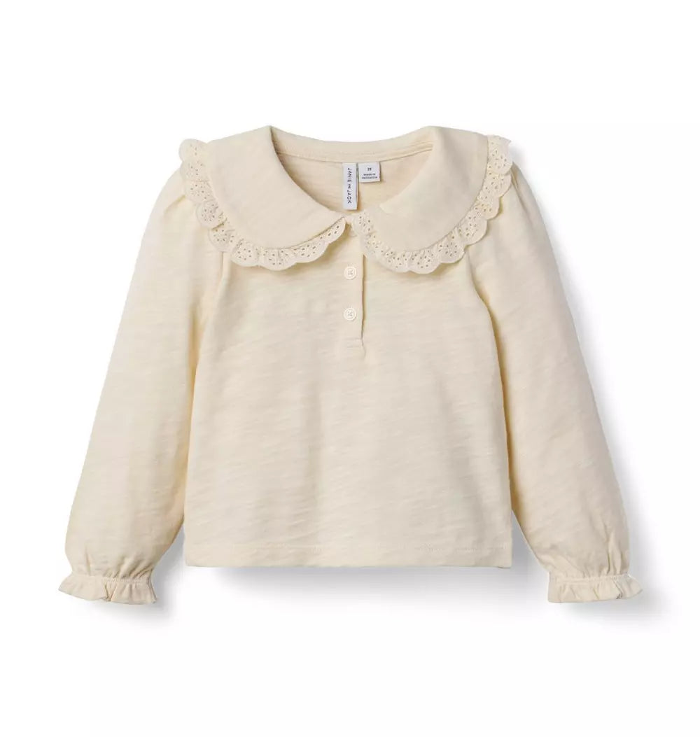 Lace Collared Top (Size: 18-24M) NWT