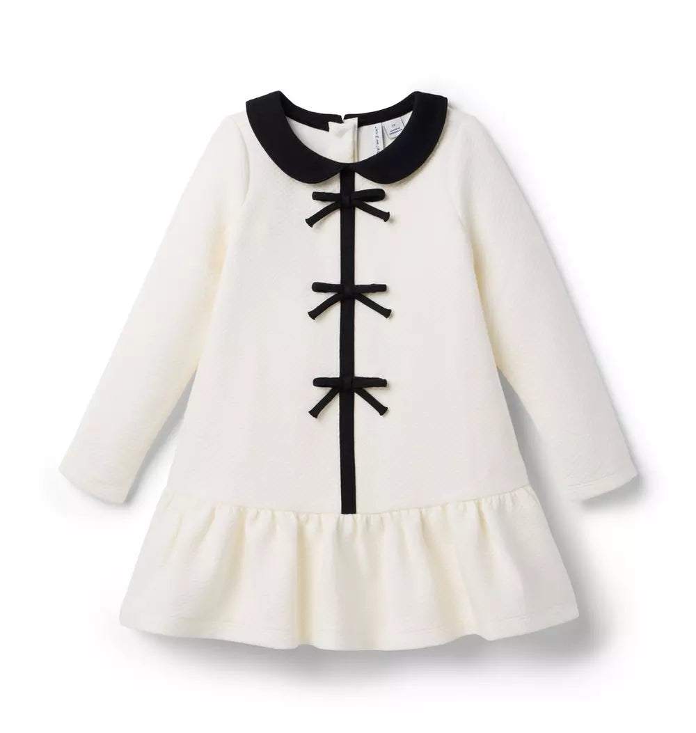 The Quilted Dropwaist Ivory Dress(18-24M) NWT