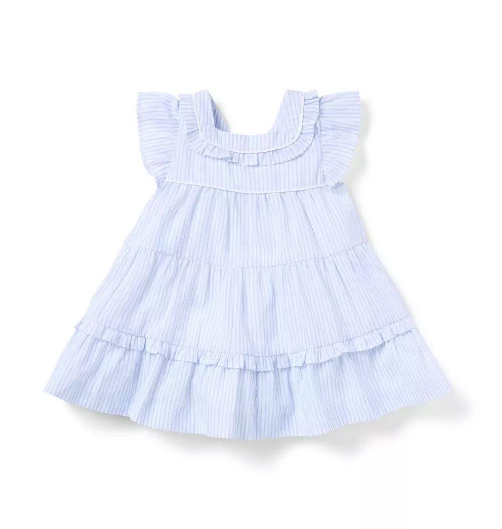 Baby Striped Ruffle Dress (Size 18-24M) EUC