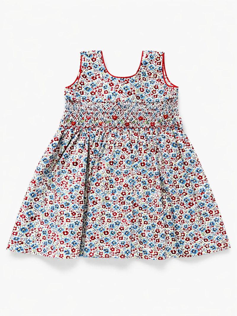 Floral Smocked Strappy Dress (Size: 2T) EUC