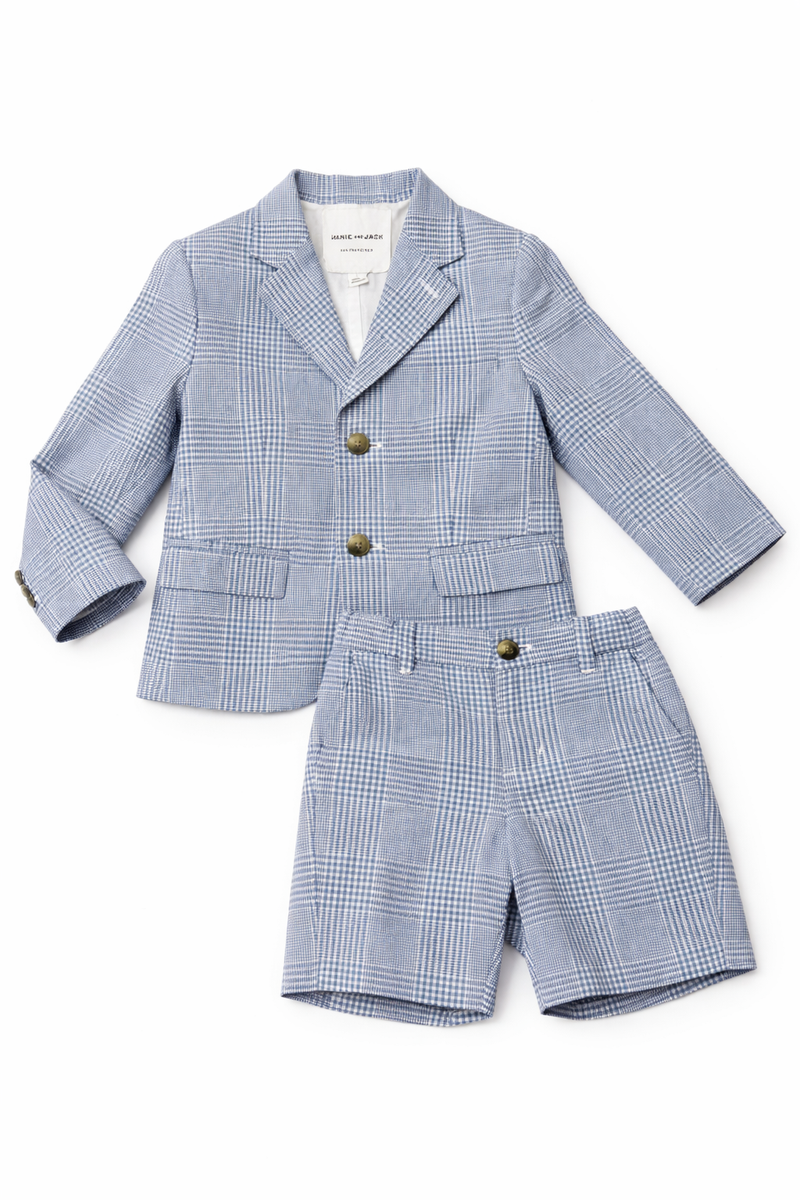 Pebble Beach Tattersall Suit Set (Size 3T) EUC