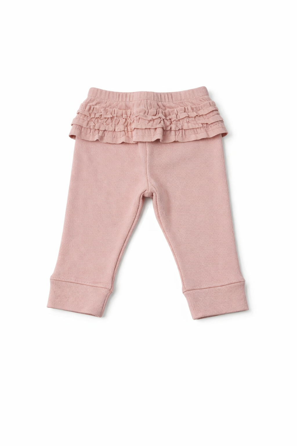 Baby Girls Velour Ruffle-Back Leggings (6-9M) EUC