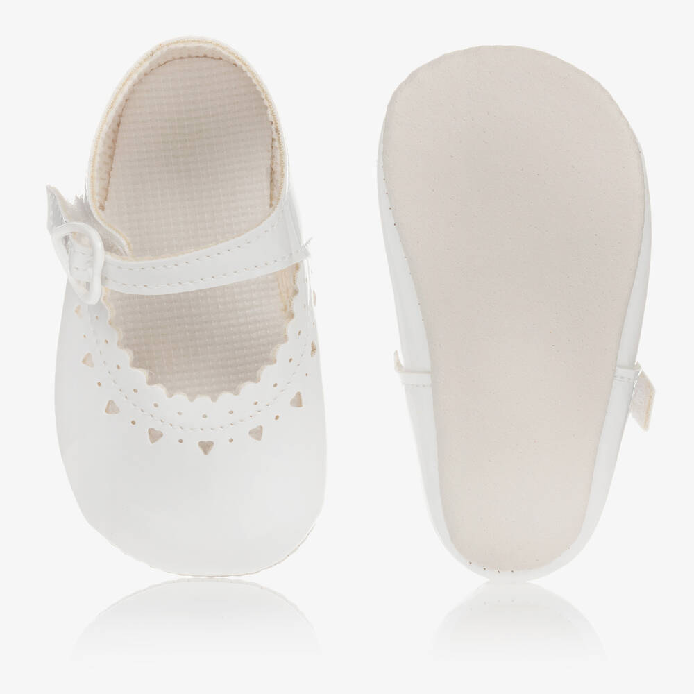 Baby Girls White Patent Pre-Walker Shoes (Size 6-9-12M) EUC