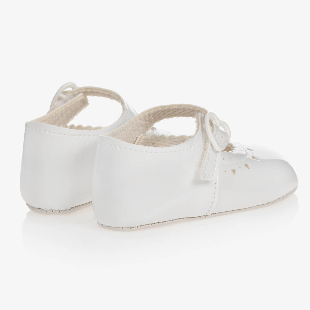 Baby Girls White Patent Pre-Walker Shoes (Size 6-9-12M) EUC