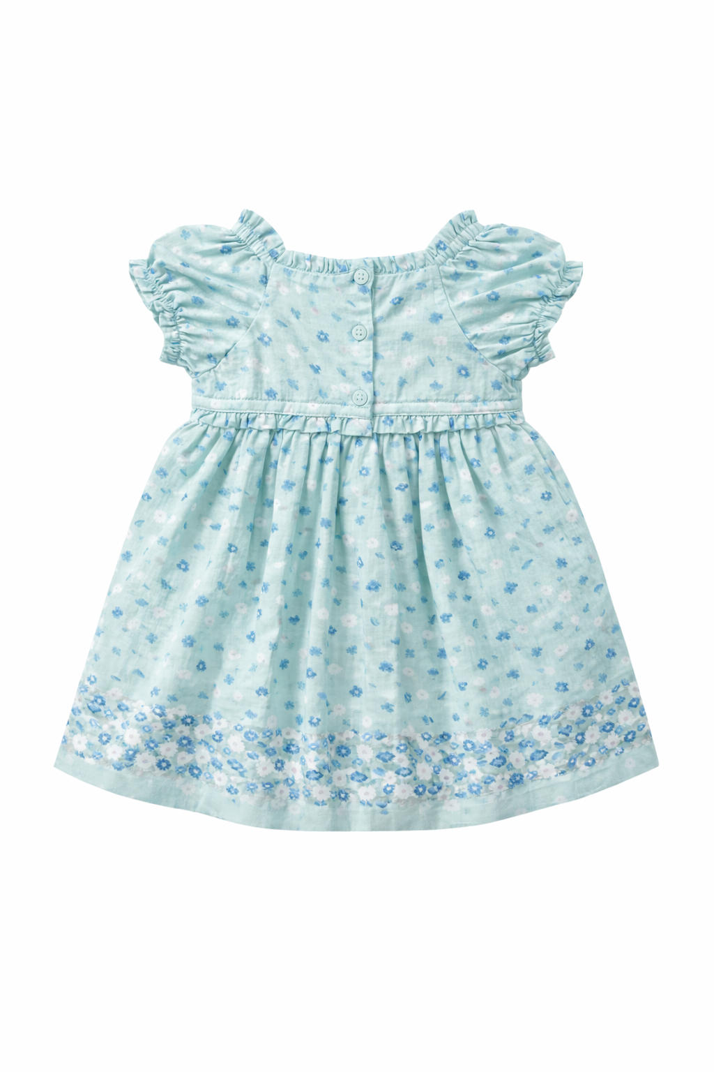 Floral Short Ruffle Sleeve Dress Girls and bloomers (Size 18-24M) EUC