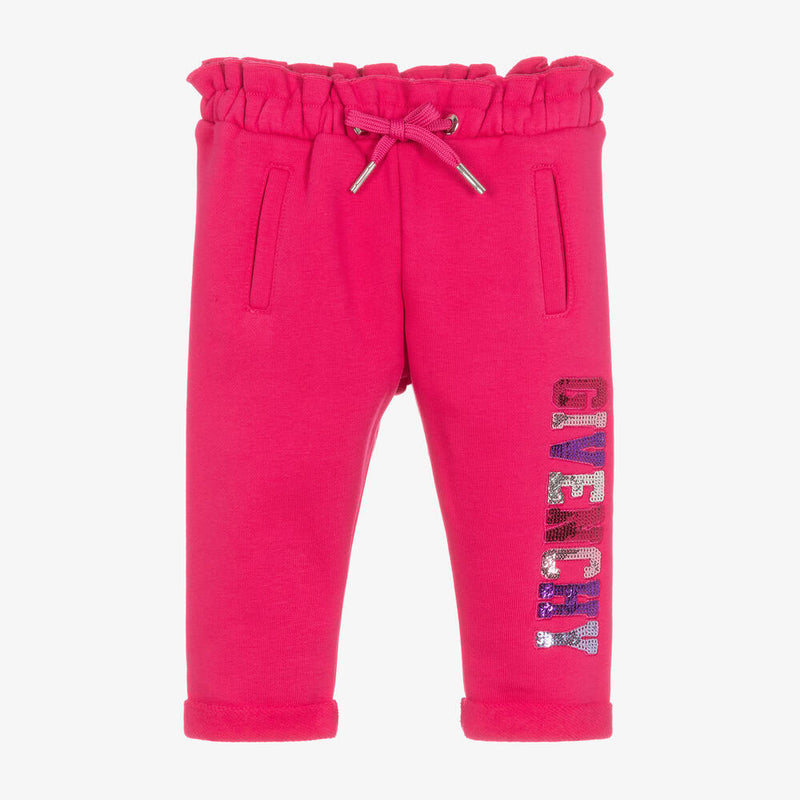 Givenchy Girls Pink Cotton Sequin sweatshirt and Jogger Set (18M) NWT