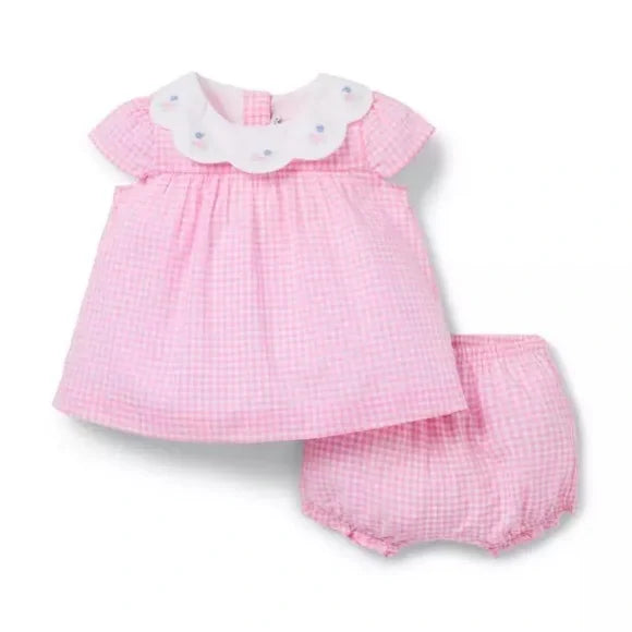 Pink Gingham Matching Set (Size 18-24M) EUC