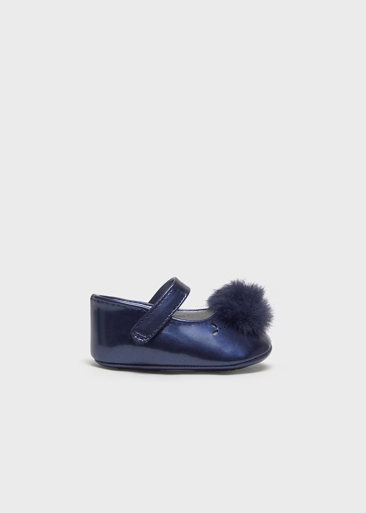 Newborn Girl Pom Pom Mary Janes Sizes:(3-6M) & (6-9M) EUC