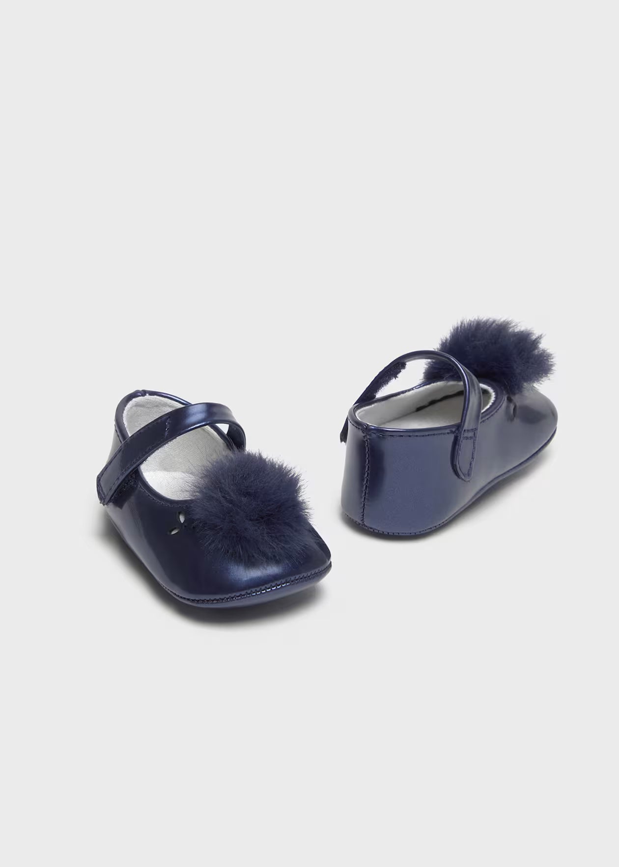 Newborn Girl Pom Pom Mary Janes Sizes:(3-6M) & (6-9M) EUC