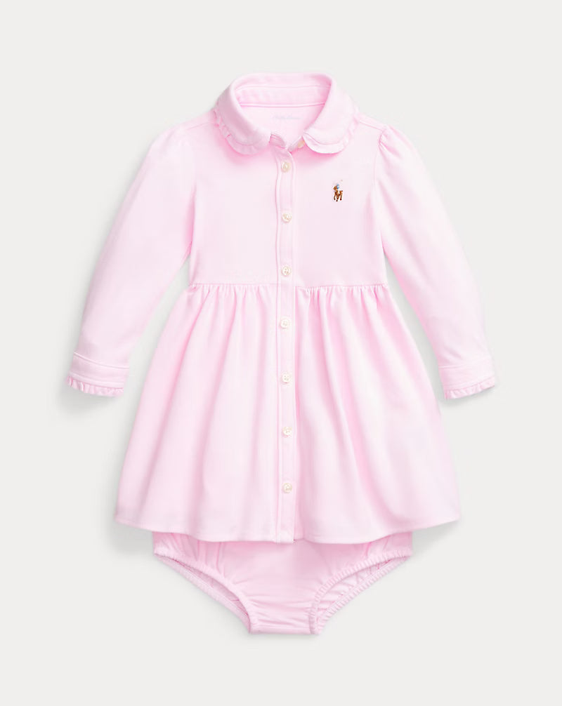 Knit Oxford Dress & Bloomer (EUC 18M)