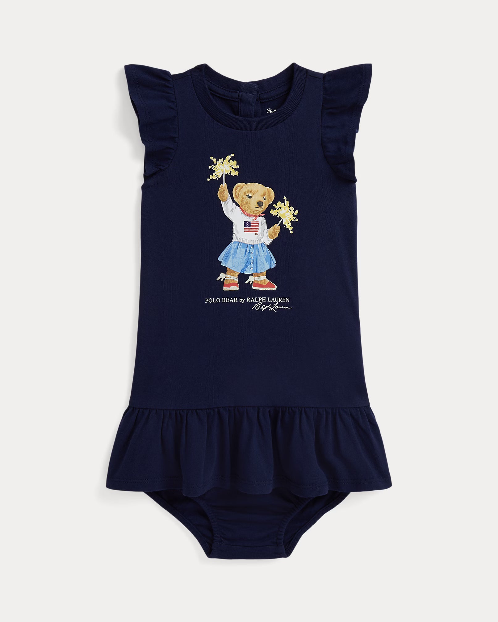 Polo Bear Cotton Jersey Dress & Bloomer (NWT 18M)