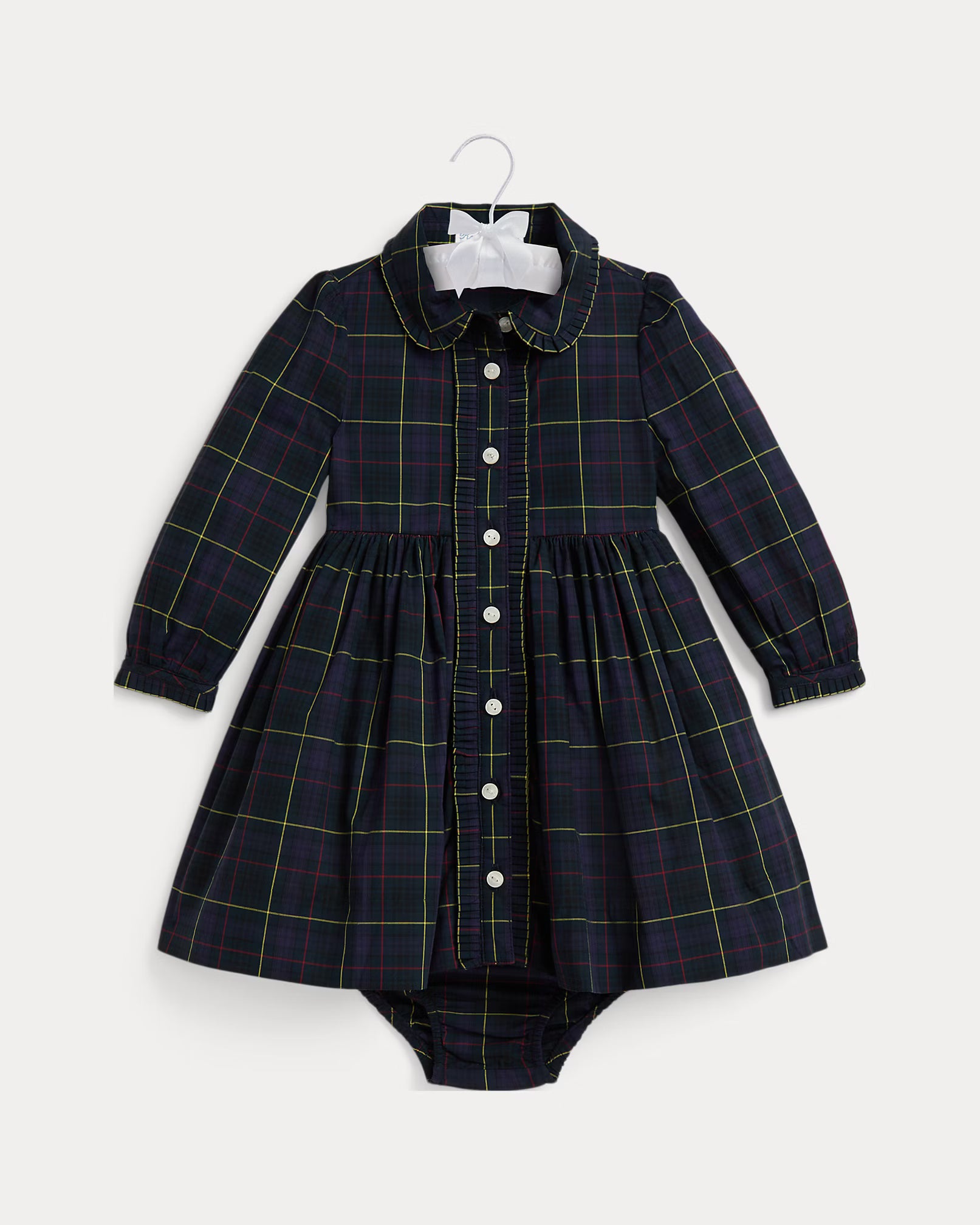 Polo Ralph Lauren Plaid Cotton poplin Dress & Bloomer (Size: 24M) NWT