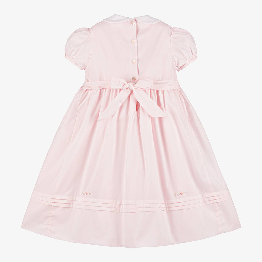 Girls Pink Smocked Cotton Dress (12M) NWT