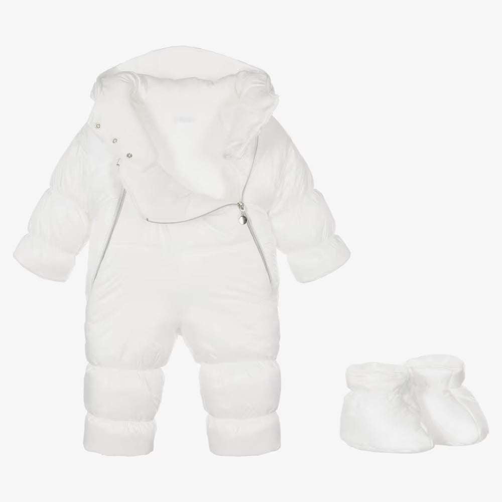 Ivory Snowsuit With Crown (EUC 18-24M)
