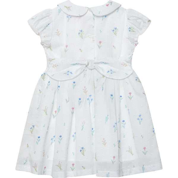 Little Fleur Floral White Dress (EUC 12-18M)