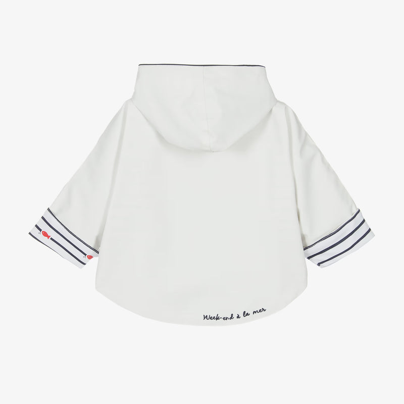 Boys White Hooded Rain Poncho (EUC 18M)