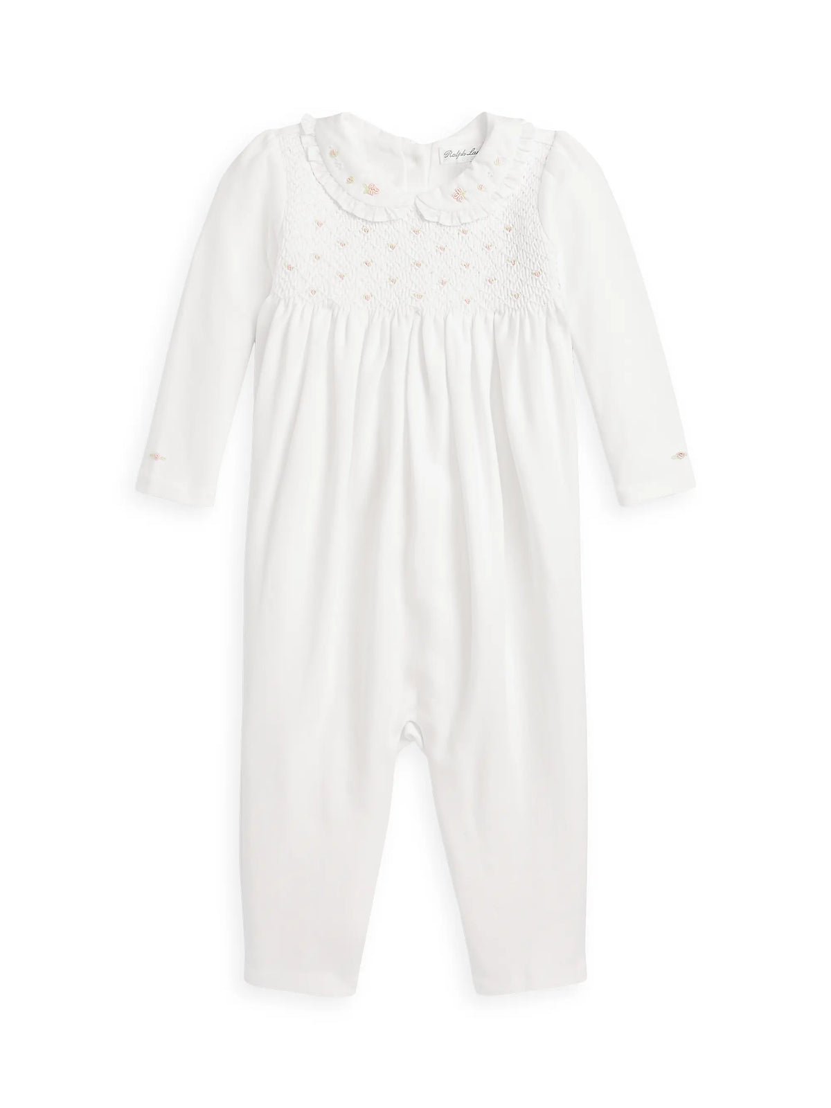 Baby Girl's Smocked Organic Cotton Onesie (EUC 12M)