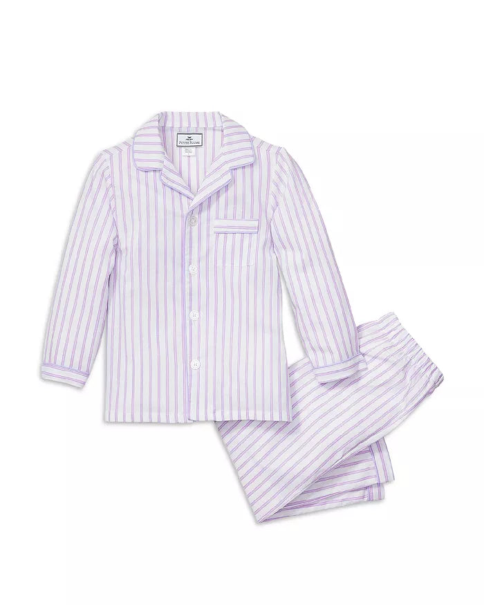 Kid's Twill Pajama Set in Pink Stripe (EUC 12- 18M)