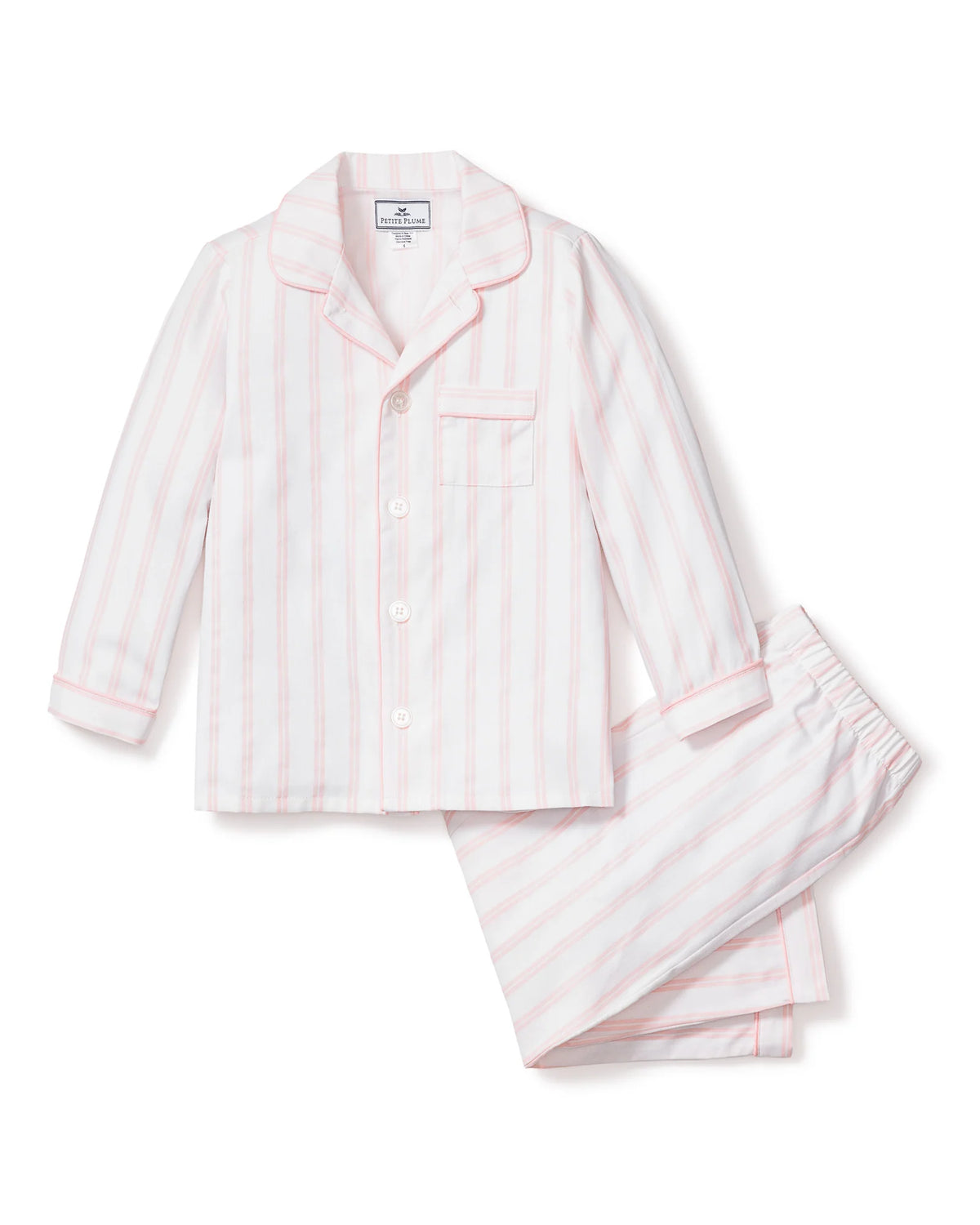 Kid's Twill Pajama Set in Periwinkle Stripe (EUC 3T)