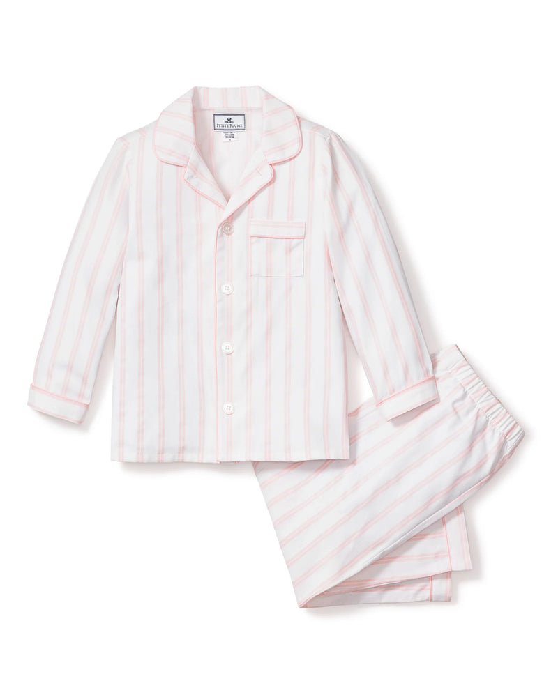 Kid's Twill Pajama Set in Periwinkle Stripe (EUC 3T)