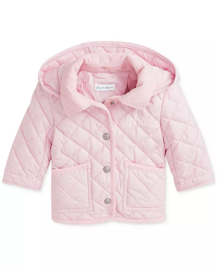 Baby Girls Quilted Hooded Coat (NWT 18M)