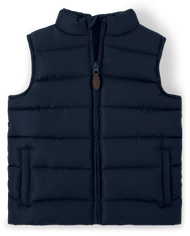 Boys Puffer Vest - Uniform - Blue (3T) EUC