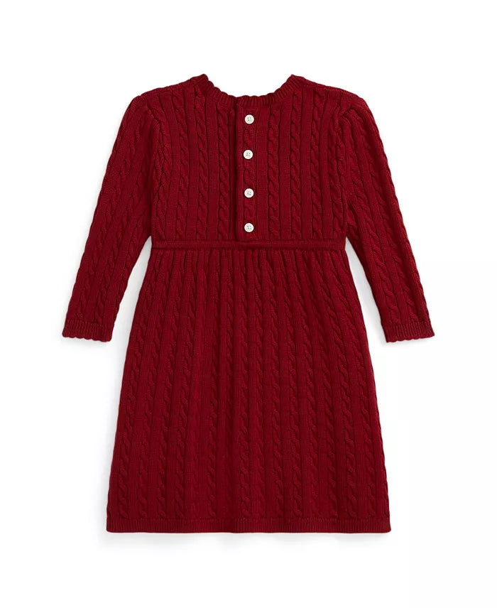 Girls' Cable Knit Sweater Dress (NWT 18M)