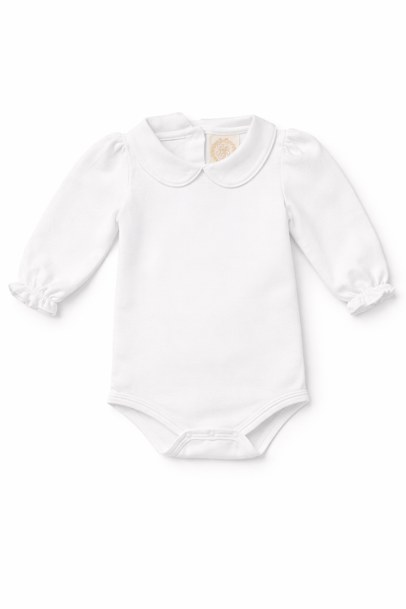 Maude's Peter Pan Collar Onesie (Long Sleeve Pima) (Size: 18-24M) EUC