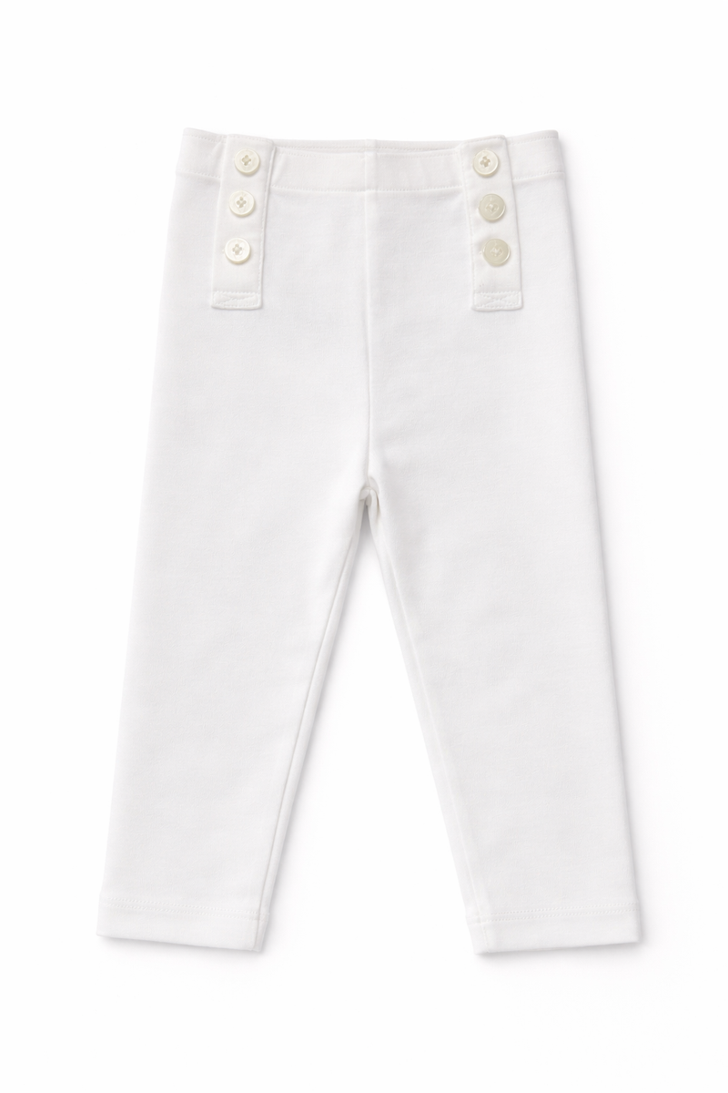 Girls Ralph Lauren casual cotton pants White (Size: 12M)EUC