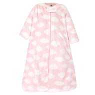Hudson Baby Plush Sleeping Bag, Sack, Blanket, Pink Clouds Dress (6-12M) EUC