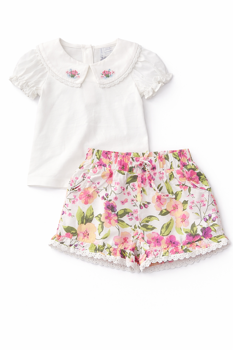 Baby Girl Shirt and Short Set (Size: 12-18) NWOT