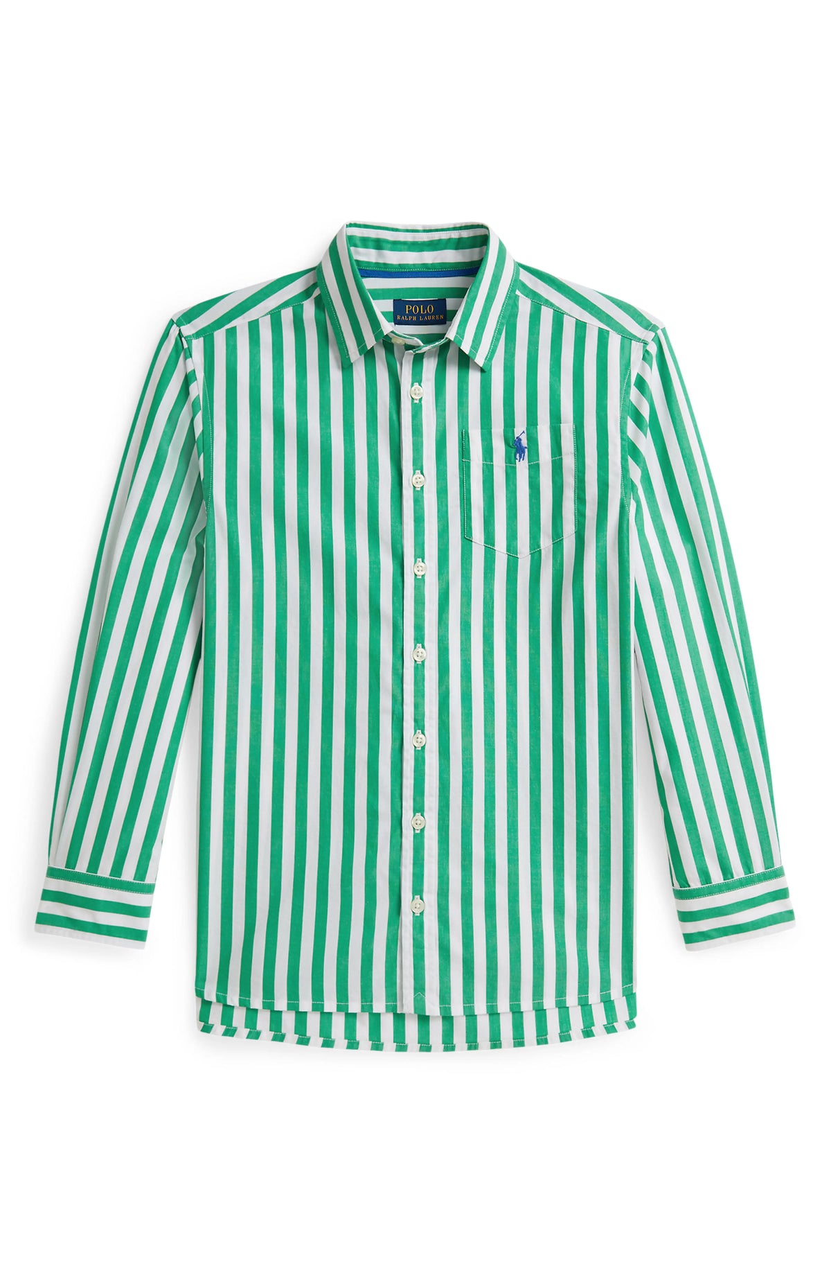 Boys Stripe Cotton Poplin Button-Up Shirt (EUC 3T)