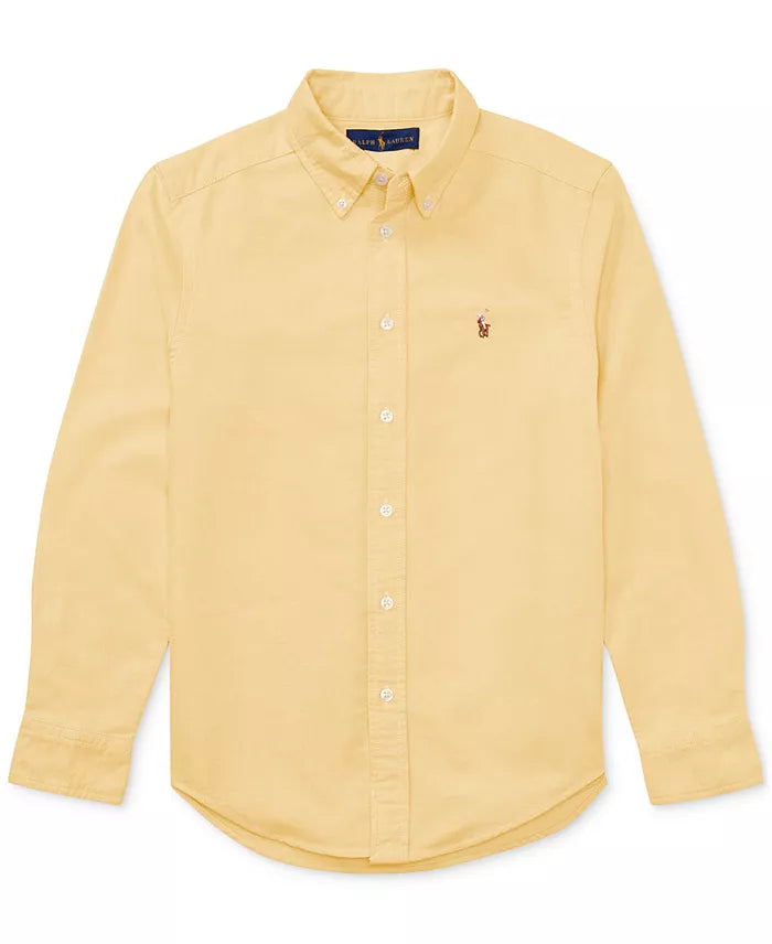 Boys' Embroidered Pony Logo Cotton Oxford Shirt (EUC 3T)