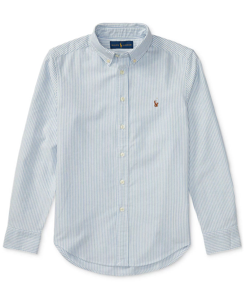 Boys' Embroidered Pony Logo Cotton Oxford Shirt (EUC 3T)