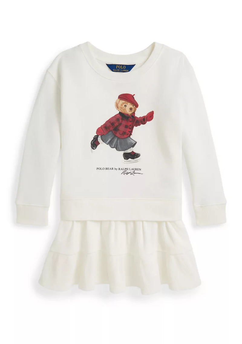 Girls Polo Bear Fleece Dress (EUC 3T)