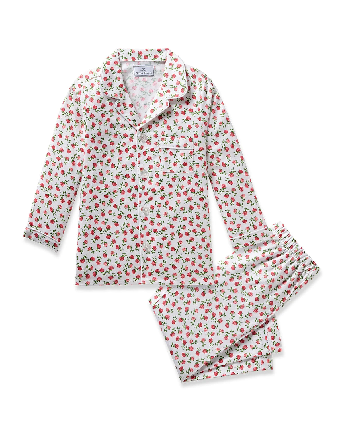 Twill Pajama Set in Petite Petals (EUC 12-18M)