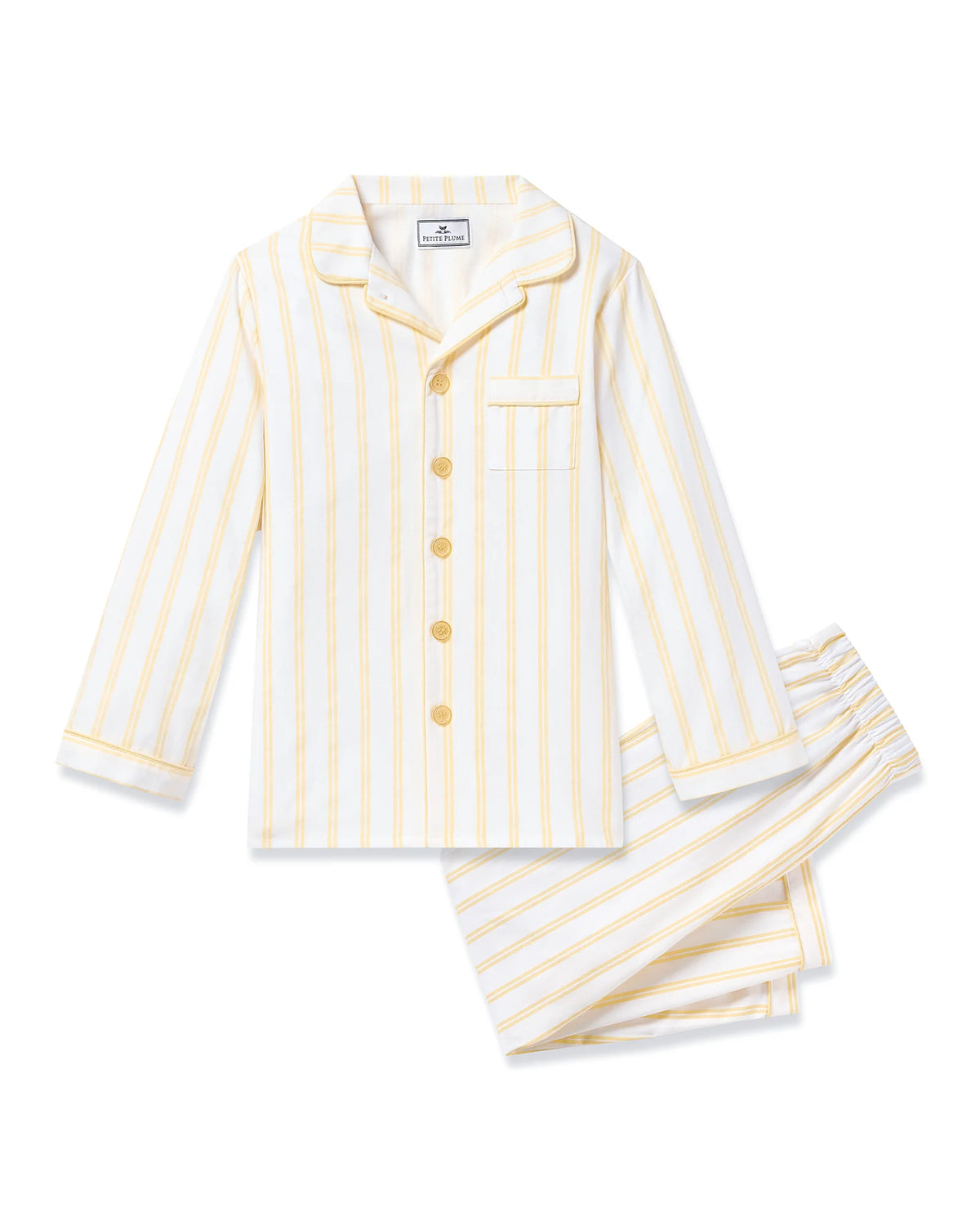 Kid's Twill Pajama Set in Pink Stripe (EUC 12- 18M)