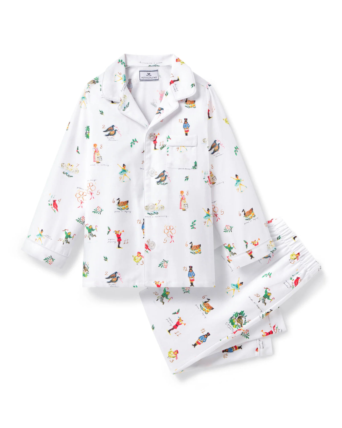 Kid's Twill Pajama Set in 12 Days of Christmas (Size 4T) NWT