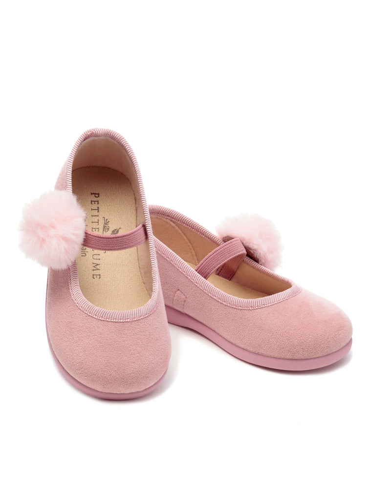 The Delphine Pink Slipper with festive Pom (Size 5.5) NWOT