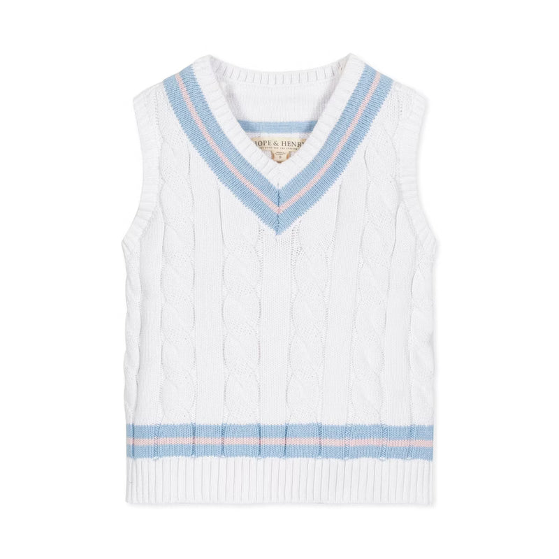 Boys' Organic V-Neck Cricket Sweater Vest (NWT 3T)