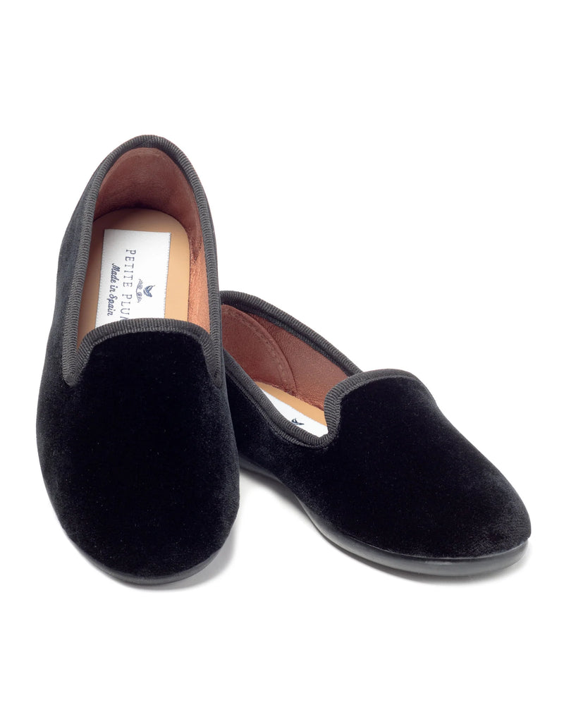 Kid's Hamptons Loafer in Navy and Black Velvet Toddler (US 8 EUC)