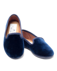 Kid's Hamptons Loafer in Navy and Black Velvet Toddler (US 8 EUC)