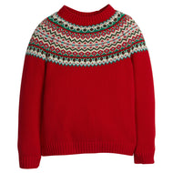 Red Fair Isle Sweater (Size 3T) NWT