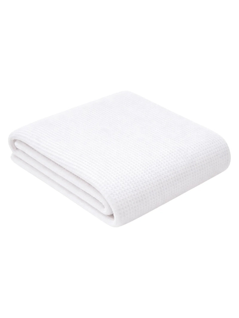 Organic Cotton Waffle Swaddle Blanket, Lucent White EUC