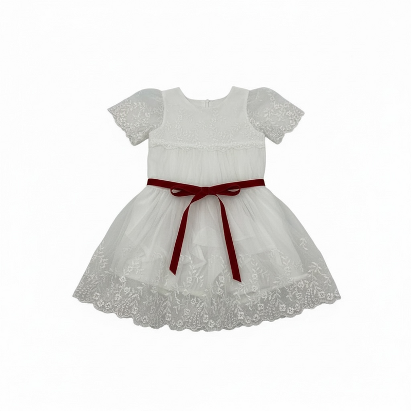 Ella Holiday Romper Dress (6-12M) EUC